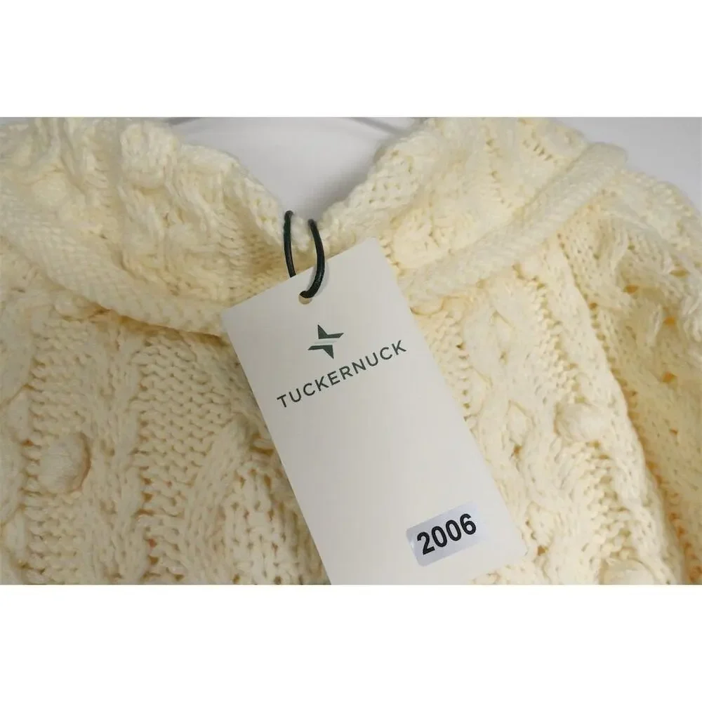 Tuckernuck Women's Buttercream Cable Knit Cowl Neck Pullover Sweater M 2006-23 - Picture 6 of 9